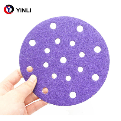 150mm 40 Grit Zirconia Sanding Disc 6 Zoll-klebendes versandendes Disketten-abschleifendes Purpur